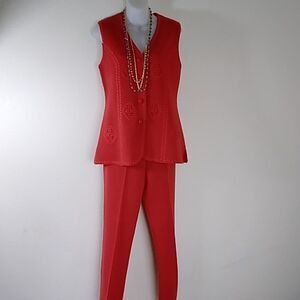 Vintage Set Tow Pc DiCosta 100% Pure Zephyr Wool Women's Suit Size 12